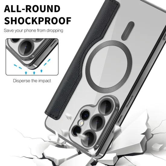 Калъф за Samsung Galaxy S26 Ultra - SmartMag Book Case - Techsuit - Черен