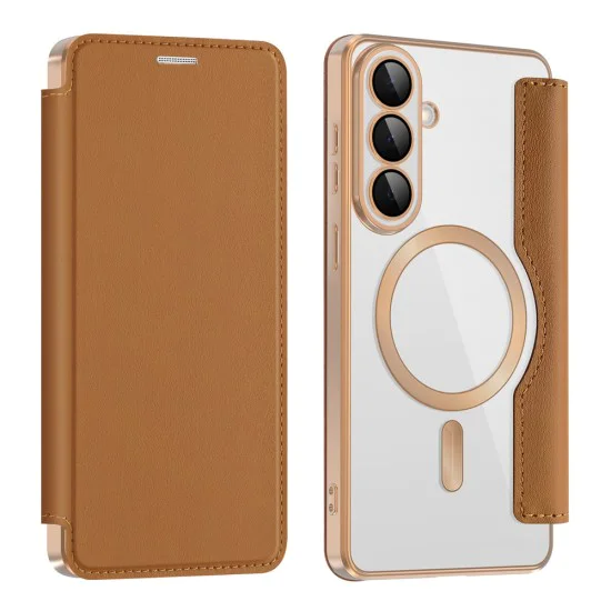 Калъф за Samsung Galaxy S26 Plus - SmartMag Book Case - Techsuit - Кафяв
