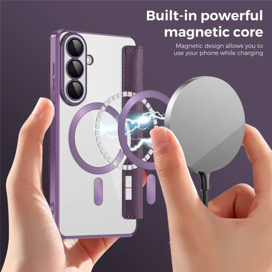 Калъф за Samsung Galaxy S26 - SmartMag Book Case - Techsuit - Лилав