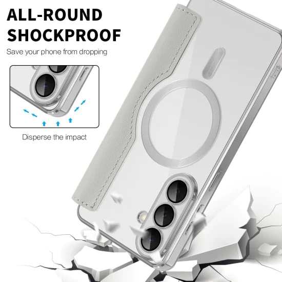 Калъф за Samsung Galaxy S26 - SmartMag Book Case - Techsuit - Сив