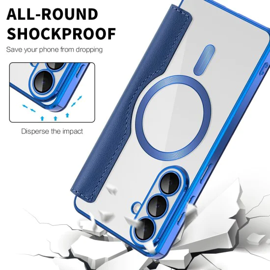 Калъф за Samsung Galaxy S26 - SmartMag Book Case - Techsuit - Син