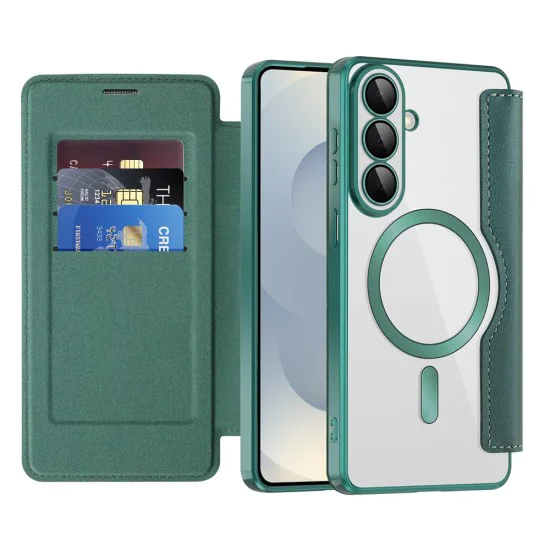 Калъф за Samsung Galaxy S26 - SmartMag Book Case - Techsuit - Зелен