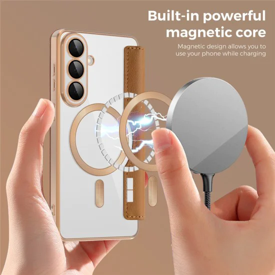 Калъф за Samsung Galaxy S26 - SmartMag Book Case - Techsuit - Кафяв