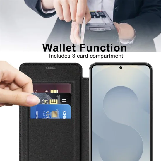 Калъф за Samsung Galaxy S26 - SmartMag Book Case - Techsuit - Черен