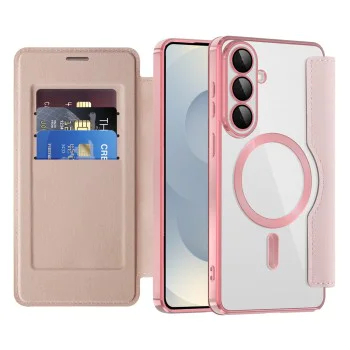 Калъф за Samsung Galaxy S26 - SmartMag Book Case - Techsuit - Розов