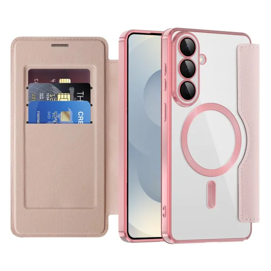 Калъф за Samsung Galaxy S26 - SmartMag Book Case - Techsuit - Розов