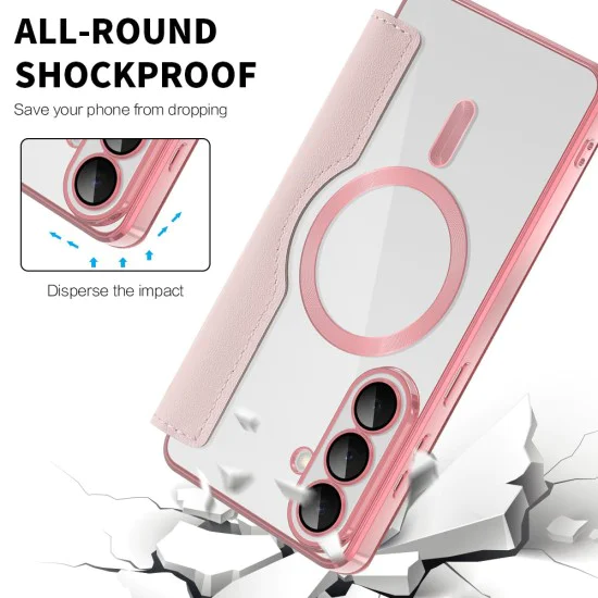 Калъф за Samsung Galaxy S26 - SmartMag Book Case - Techsuit - Розов