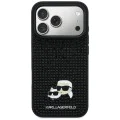 Калъф за iPhone 17 Pro - Hardcase Rhinestone с K&C Pin - Karl Lagerfeld - Черен
