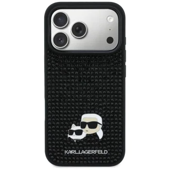 Калъф за iPhone 17 Pro - Hardcase Rhinestone с K&C Pin - Karl Lagerfeld - Черен