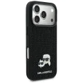 Калъф за iPhone 17 Pro - Hardcase Rhinestone с K&C Pin - Karl Lagerfeld - Черен