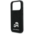 Калъф за iPhone 17 Pro - Hardcase Rhinestone с K&C Pin - Karl Lagerfeld - Черен