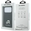 Калъф за iPhone 17 Pro - Hardcase Rhinestone с K&C Pin - Karl Lagerfeld - Черен