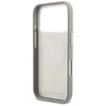 Калъф за iPhone 17 Pro - Hardcase Leather MagSafe с K Head Logo - Karl Lagerfeld - Сив