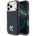 Калъф за iPhone 17 Pro - Hardcase Leather MagSafe с K Head Logo - Karl Lagerfeld - Син