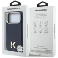 Калъф за iPhone 17 Pro - Hardcase Leather MagSafe с K Head Logo - Karl Lagerfeld - Син