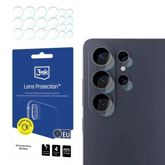 Протектор за камера за Samsung Galaxy S26 Ultra - Lens Protection (4 pack) - 3mk - Прозрачен