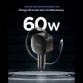 Зарядно за кола Spigen Essential EV603BT (ACP10515) - 3в1, вграден разтегателен кабел, 60W - Черно