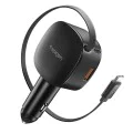 Зарядно за кола Spigen Essential EV603BT (ACP10515) - 3в1, вграден разтегателен кабел, 60W - Черно