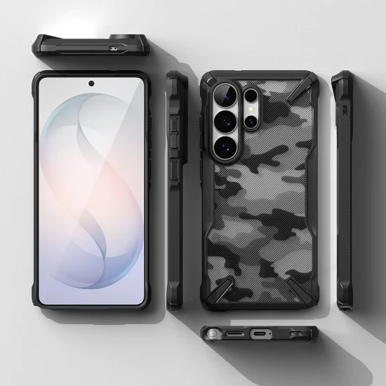 Калъф за Samsung Galaxy S26 Ultra - Fusion X - Ringke - Камуфлажен черен