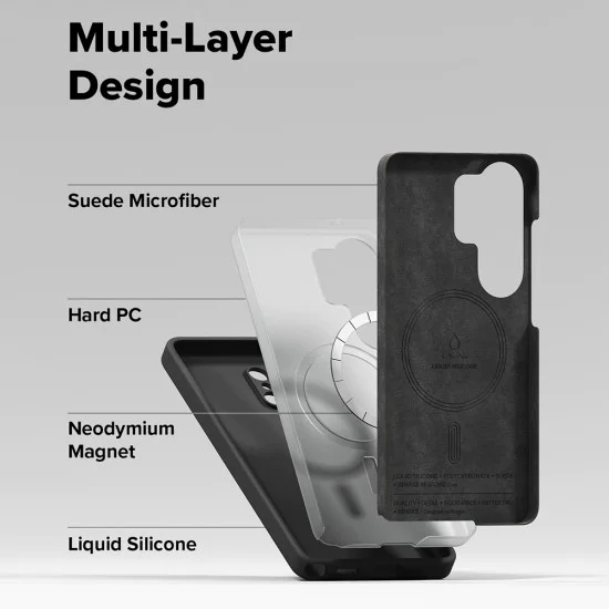 Калъф за Samsung Galaxy S26 Ultra - Silicone MagSafe - Ringke - Черен