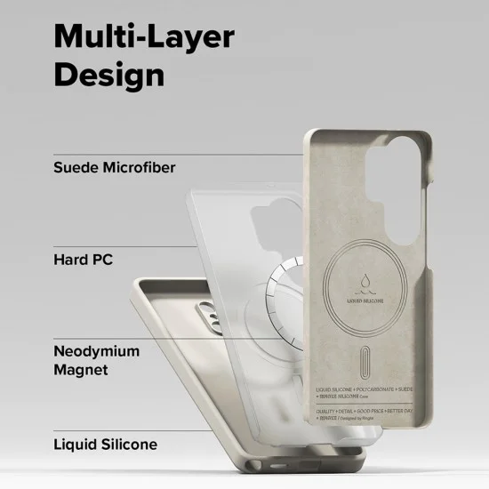 Калъф за Samsung Galaxy S26 Plus - Silicone MagSafe - Ringke - Камък (Stone)