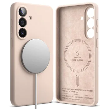 Калъф за Samsung Galaxy S26 Plus - Silicone MagSafe - Ringke - Розов пясък