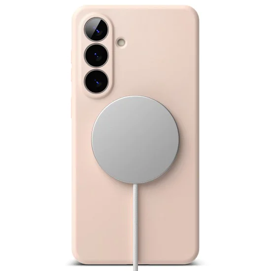 Калъф за Samsung Galaxy S26 Plus - Silicone MagSafe - Ringke - Розов пясък