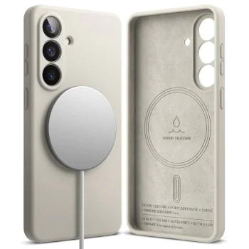 Калъф за Samsung Galaxy S26 - Silicone MagSafe - Ringke - Камък (Stone)