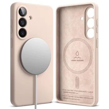 Калъф за Samsung Galaxy S26 - Silicone MagSafe - Ringke - Розов пясък