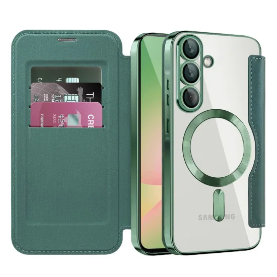 Калъф за Samsung Galaxy A57 5G - SmartMag Book Case - Techsuit - Зелен
