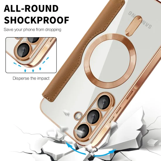 Калъф за Samsung Galaxy A37 5G - SmartMag Book Case - Techsuit - Кафяв