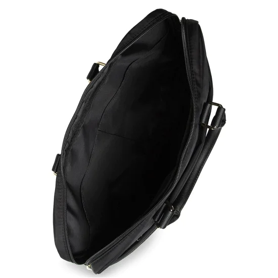 Чанта за лаптоп 16 Guess Computer Bag Nylon Triangle Logo - с презрамка - Черна