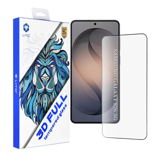 Протектор за Samsung Galaxy S26 - 3D Full Cover - Lito - Черен