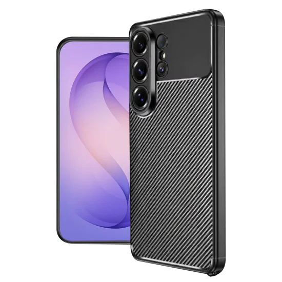 Калъф за Samsung Galaxy S26 Ultra - CarbonFiber - Techsuit - Черен