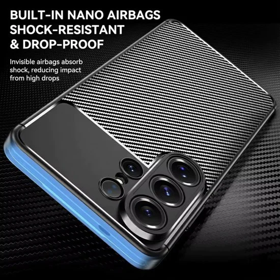 Калъф за Samsung Galaxy S26 Ultra - CarbonFiber - Techsuit - Черен