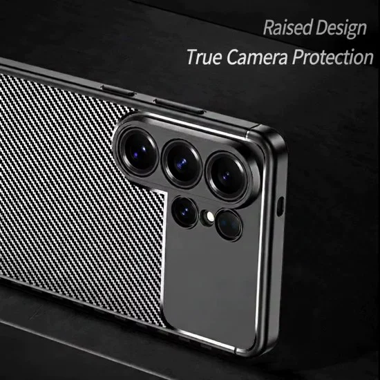 Калъф за Samsung Galaxy S26 Ultra - CarbonFiber - Techsuit - Черен