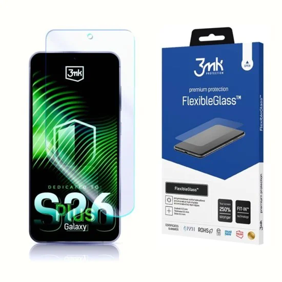 Протектор за Samsung Galaxy S26 Plus - FlexibleGlass - 3mk - Прозрачен