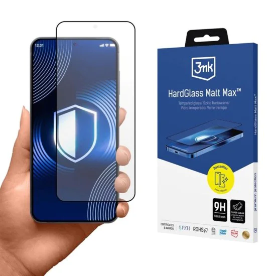 Протектор за Samsung Galaxy S26 - HardGlass Matt Max Screen Protector - 3mk - Черен