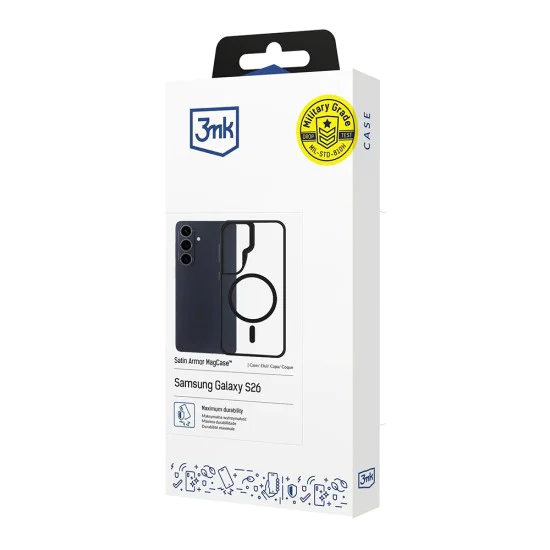 Калъф за Samsung Galaxy S26 - Satin Armor MagCase - 3mk - Прозрачен