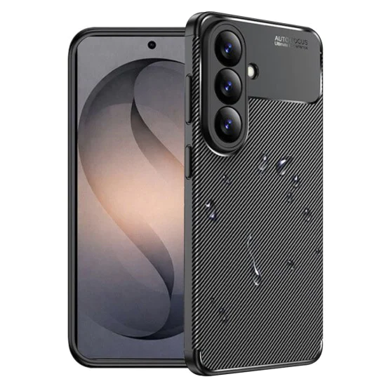 Калъф за Samsung Galaxy S26 - CarbonFiber - Techsuit - Черен