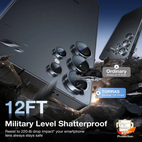 Протектор за камера за Samsung Galaxy S26 Ultra - Lensguard Camera Protector - Torras - Черен