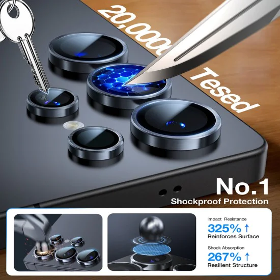 Протектор за камера за Samsung Galaxy S26 Ultra - Lensguard Camera Protector - Torras - Черен