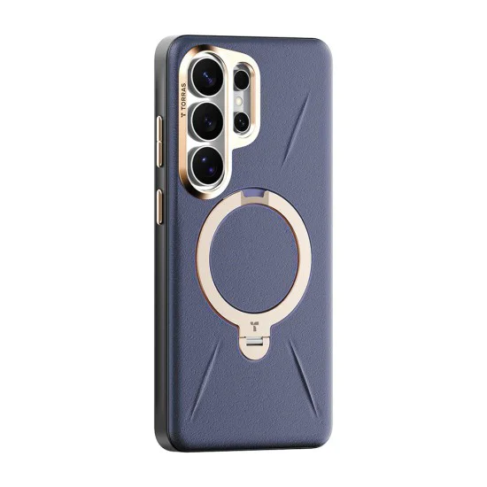 Калъф за Samsung Galaxy S26 Ultra - QPRO Leather Series - Torras - Тъмнолилав