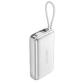 Външна батерия Acefast (M32) - с телескопичен Type-C кабел, PD35W, 10000mAh - Сребриста