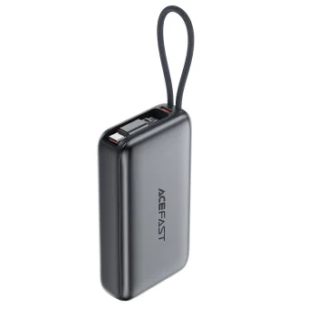 Външна батерия Acefast (M32) - с телескопичен Type-C кабел, PD35W, 10000mAh - Сива
