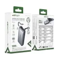 Външна батерия Acefast (M32) - с телескопичен Type-C кабел, PD35W, 10000mAh - Сива