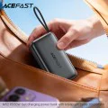 Външна батерия Acefast (M32) - с телескопичен Type-C кабел, PD35W, 10000mAh - Сива