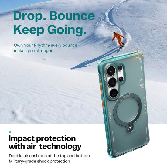 Калъф за Samsung Galaxy S26 Ultra - Ostand Spin Air Series - Torras - Зелен (Glacier Green)