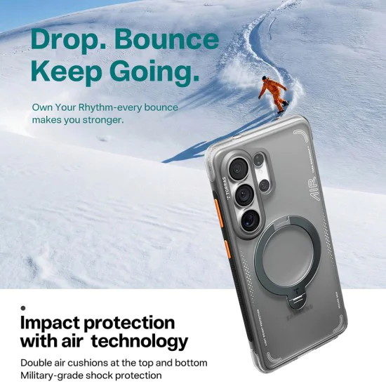 Калъф за Samsung Galaxy S26 Ultra - Ostand Spin Air Series - Torras - Черен (Shadow Black)