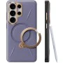 Калъф за Samsung Galaxy S26 Ultra - QPRO Leather Series - Torras - Тъмнолилав